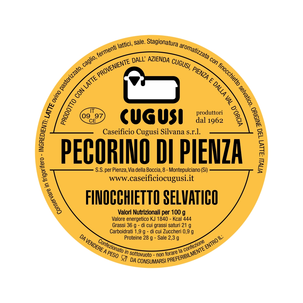 Pecorino Seasoned With Wild Fennel - label