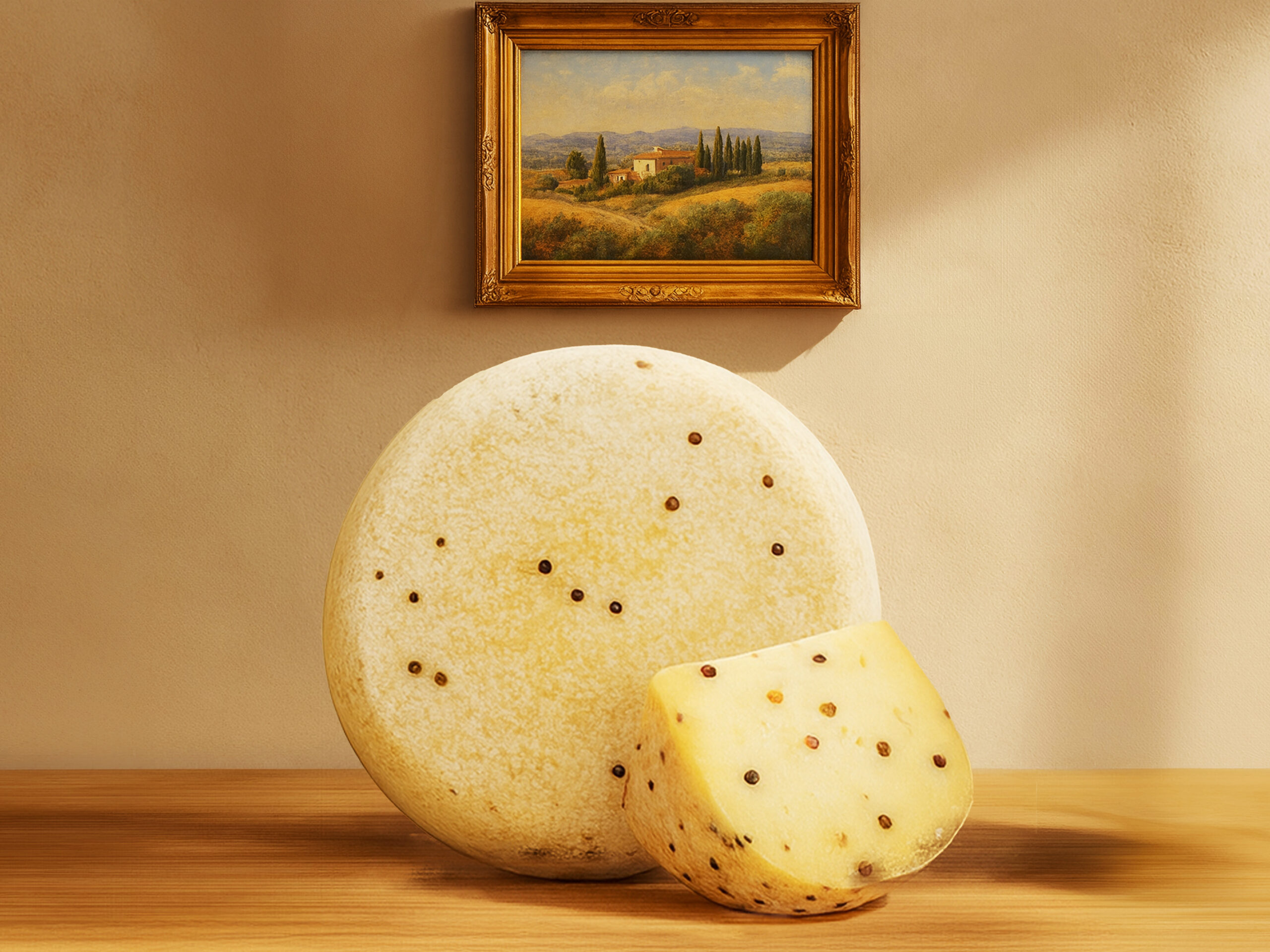 Pecorino with Pink Pepper