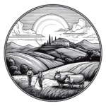 Icon representing farmers in Tuscany